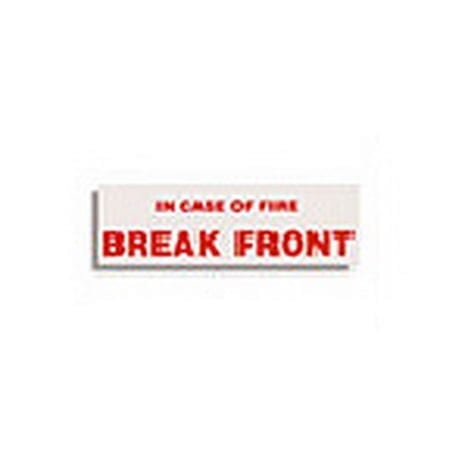 Sign Self Adhesive In Case Of Fire Break Front 120mm W x 40mm H