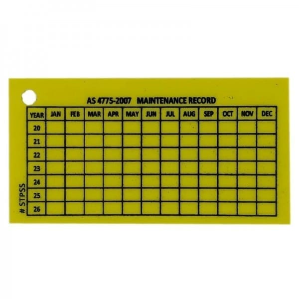 safety shower eye wash service tag