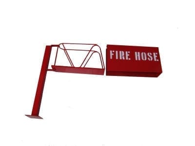 Cabinet Metal Cradle And Cover With Free Standing Post To Suit 38mm Fire Hose
