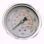 Gauge 2500kpa Liquid Filled 63mm Dia 1/4 BSP Rear Entry