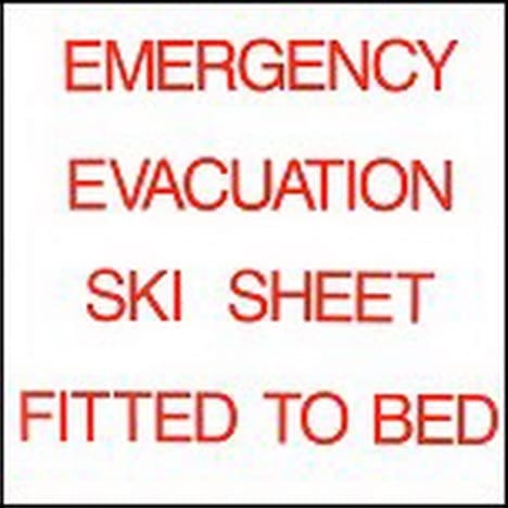 ID Disc Poly Evacuation Sheet 120mm W x 100mm H