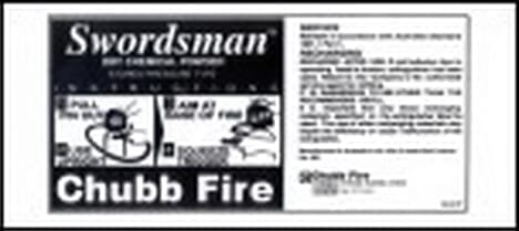 Label DCP Swordsman 225mm W x 105mm H