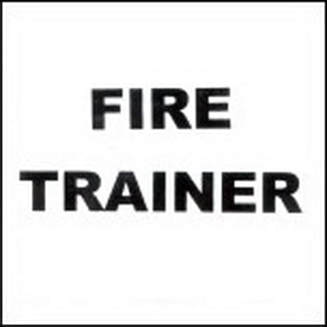 Label Fire Trainer 100mm W x 100mm H