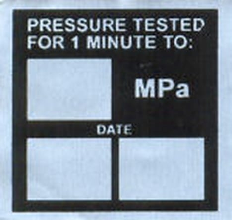 Label Pressure Test Blank 35mm x 35mm