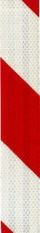 Label Self Adhesive Candy Stripe Red / White Class 1 Reflective 50mm x 0.8M
