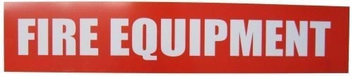 Sign Poly Fire Equipment Strip 500mm W x 100mm H