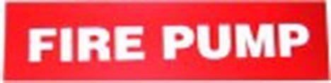 Sign Poly Fire Pump Strip 495mm W x 130mm H