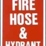Sign Self Adhesive Fire Hose & Hydrant 225mm W x 300mm H