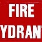 Sign Self Adhesive Fire Hydrant Reflective 430mm W x 260mm H