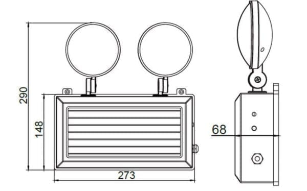 Emergency Twin Spotlight LED - Image 2