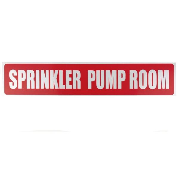 sprinkler pump room sign