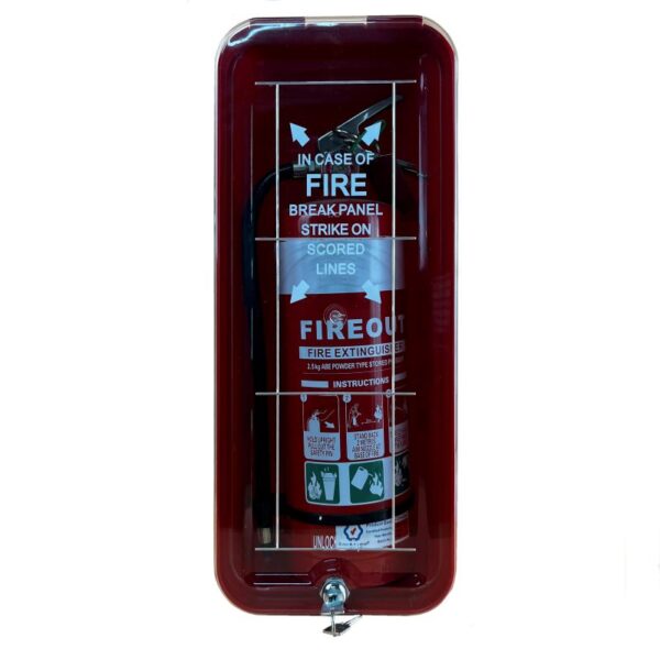 Poly Fire Extinguisher Cabinet clear breakable front