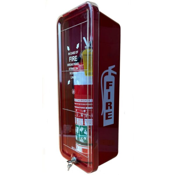 Cabinet Poly Red / Clear 4.5Kg DCP Extinguisher Break Front Panel - Image 2